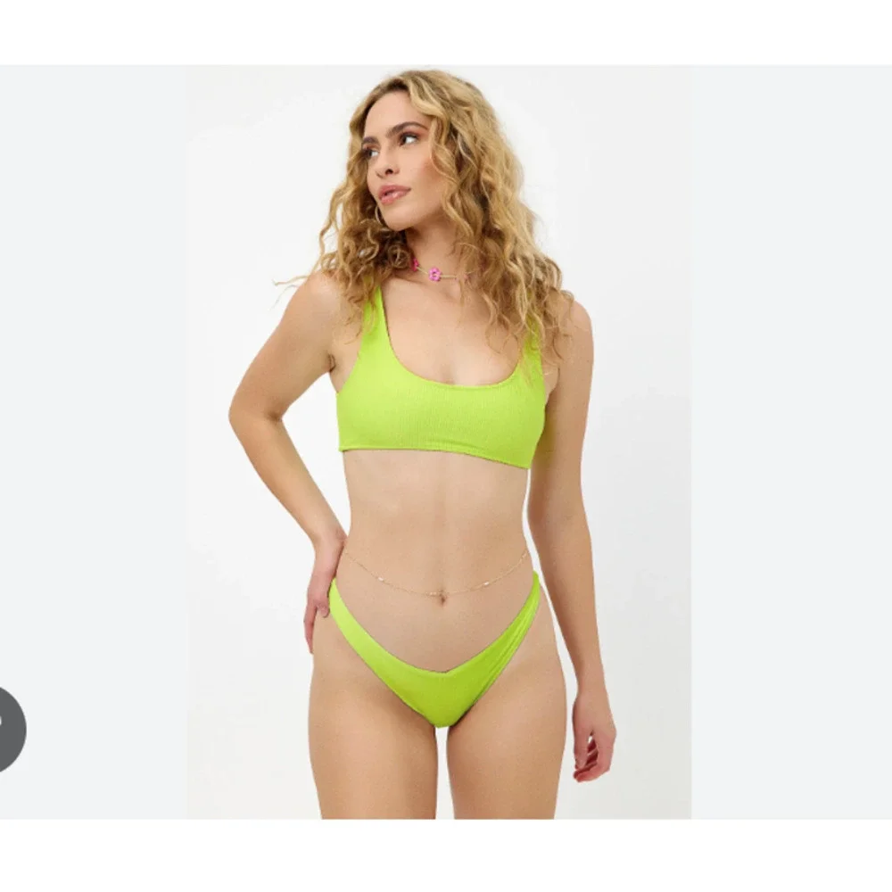Frankies Connor Ribbed Scoop Bikini Top Small NWT